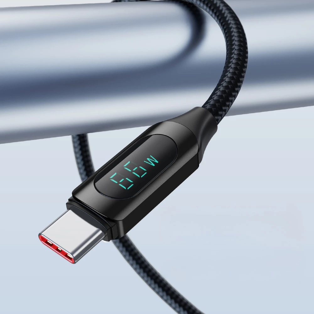 Kabllo USB-A në USB-C Wozinsky WUACC2, 2m, 66W, 6A, e zezë