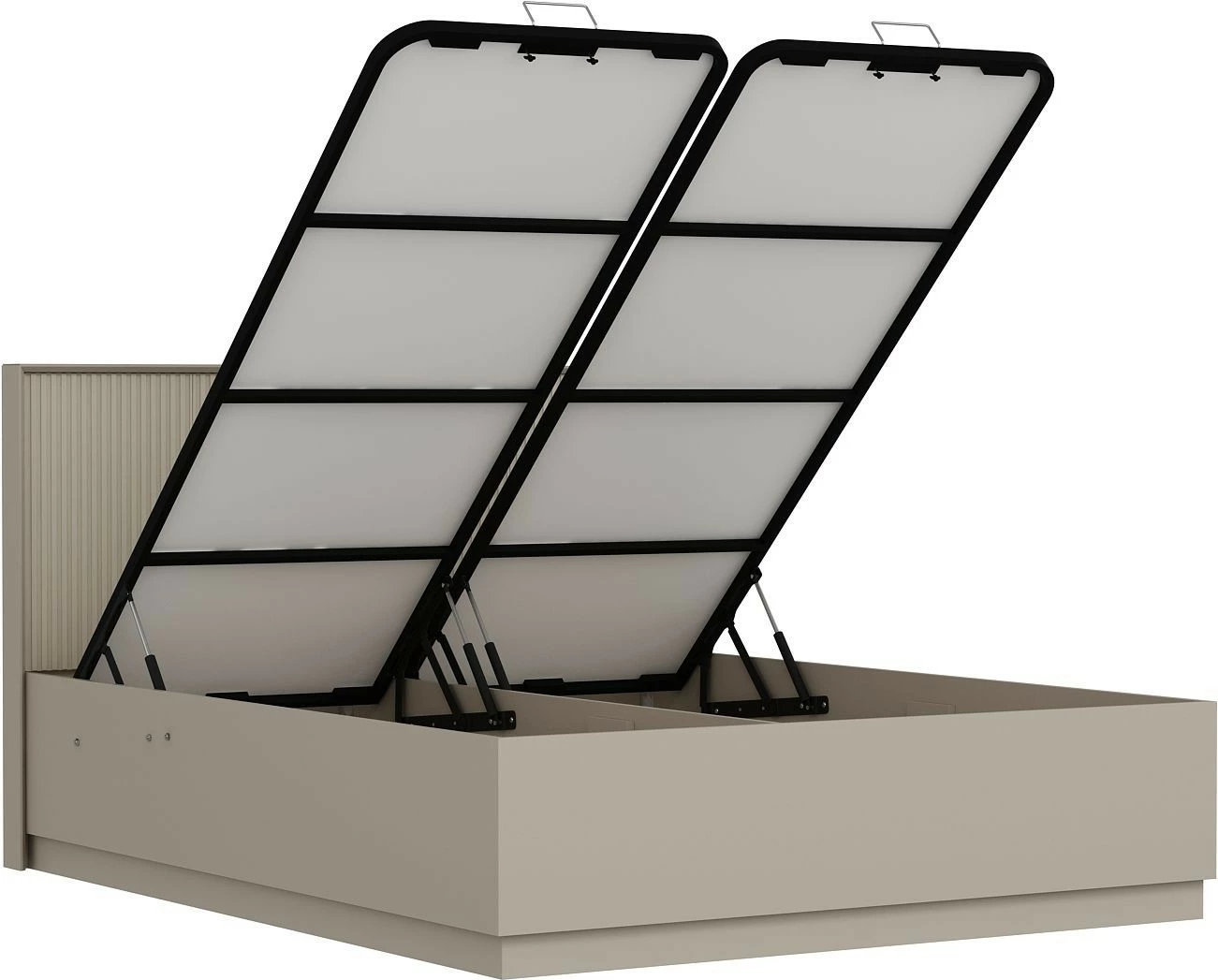 Baze dhe shtrat dopio me taban, Skye Decor, Kale 160x200, ngjyrë guri