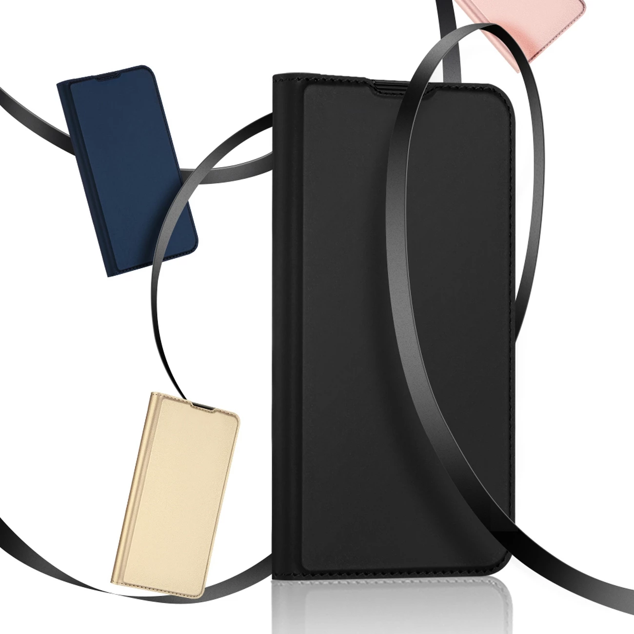 Mbështjellës Dux Ducis Skin Pro për Xiaomi Poco F4 5G, me xhep dhe qëndrim, rozë