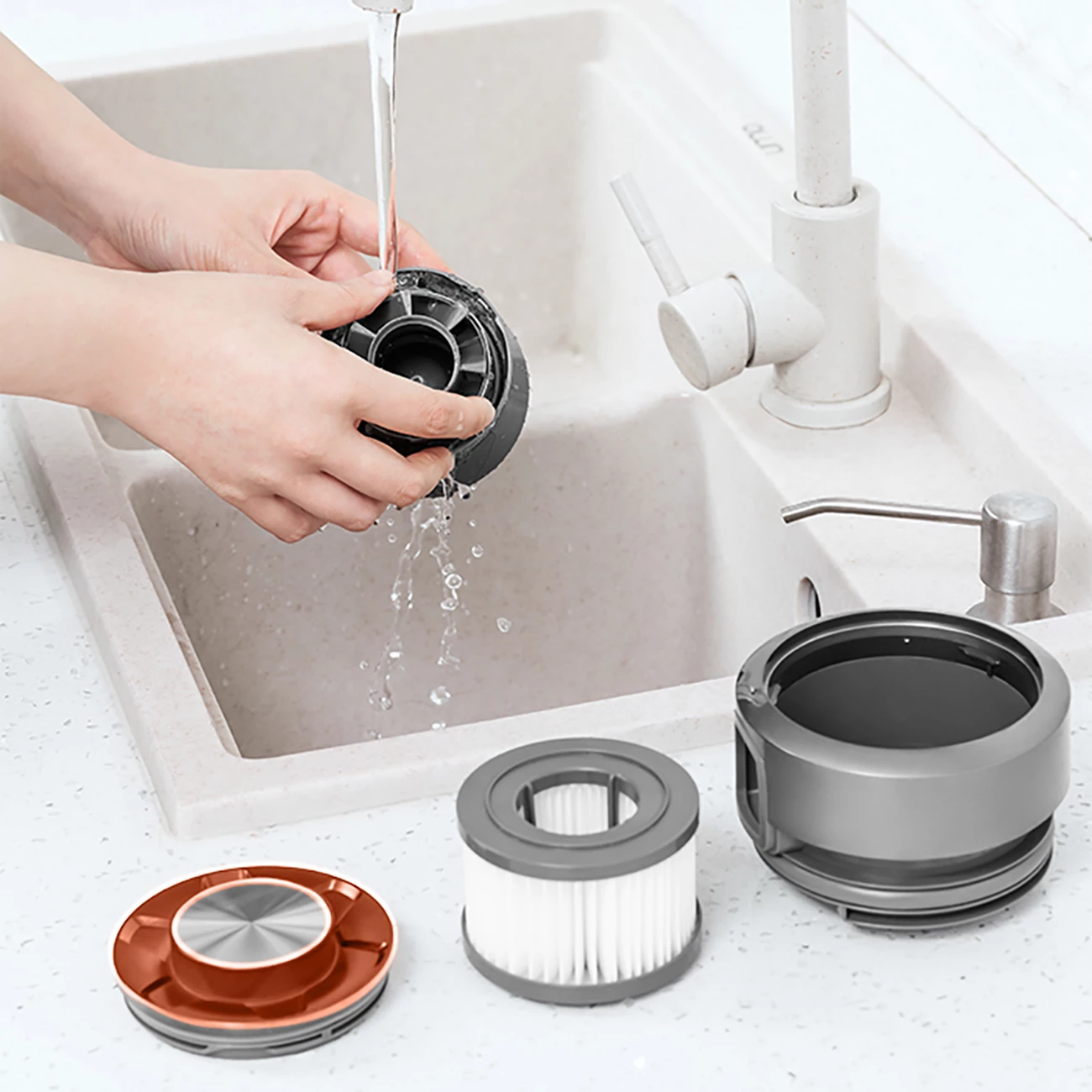 Fshesë me korrent pa kabllo JIMMY H9 Pro, 600 W, 0.6 L, gri/portokalli, me ekran LED