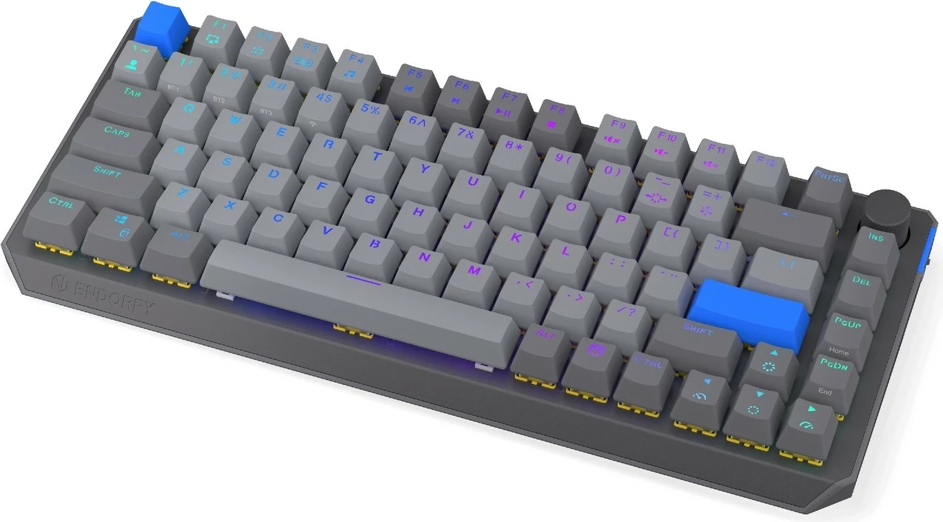 Tastierë mekanike wireless Endorfy Thock V2 75%, RGB, hot-swap, gri