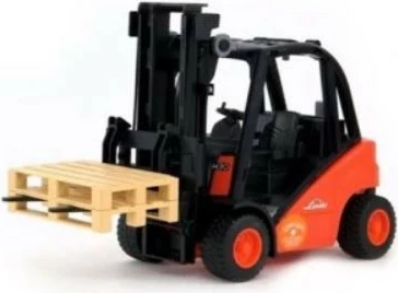 Lodër forklift BRUDER Linde H30D, 1:16, e zezë/kuqe, me 2 paleta