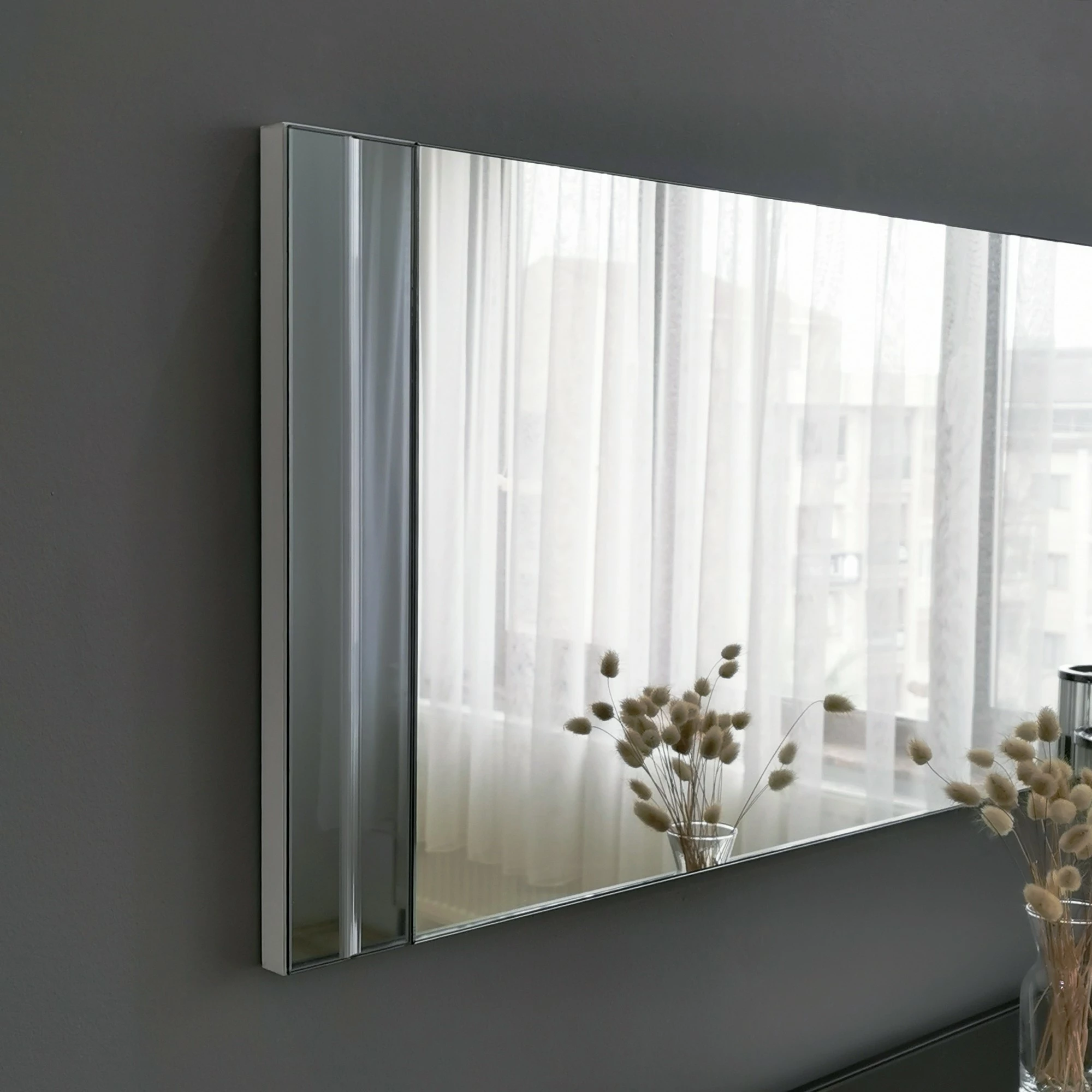 Pasqyrë moderne, ngjyrë e bardhë, Skye Decor, A351, 40x120cm