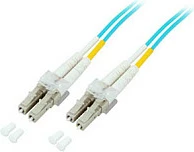 Kabllo patch fiber optike EFB Elektronik LC-LC OM3 50/125, 5 m, full duplex, blu/aqua