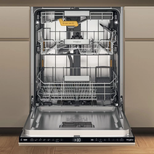 Enëlarëse plotësisht e integruar Whirlpool W8I HF58 TU, 14 vende, 60 cm, e zezë