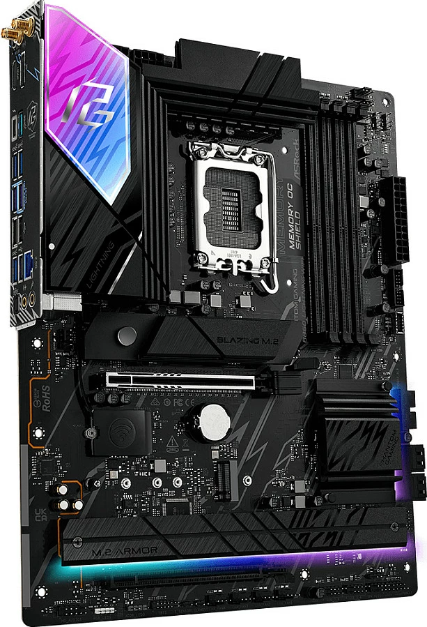 Pllakë amë ASRock B860 Lightning WiFi, LGA1851, DDR5 deri 256GB, Wi‑Fi 6E, e zezë