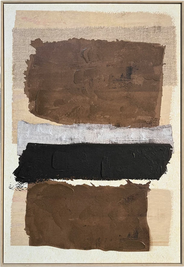 Pikturë dekorative CRADLE me kornizë, kanavacë, bezhë, kafe, e zezë, gri, 82.6x4.3x122.6cm