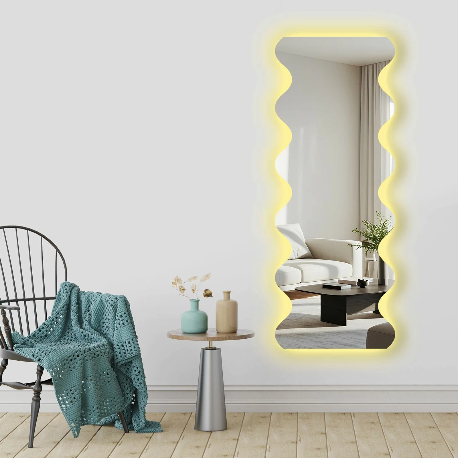 Pasqyrë me ndriçim LED, Skye Decor, 52135Ledayna-006