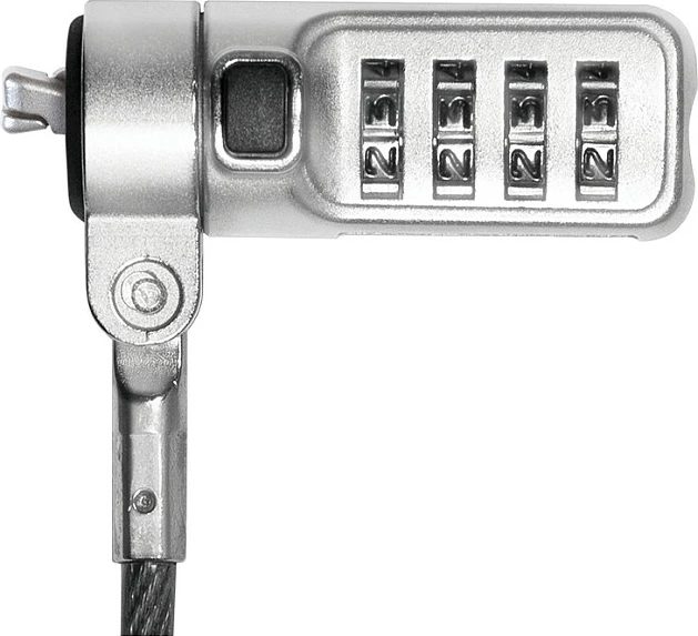 Kyç sigurie për laptop LogiLink Noble Lock, kombinim 4-shifror, kabllo çeliku, e zezë