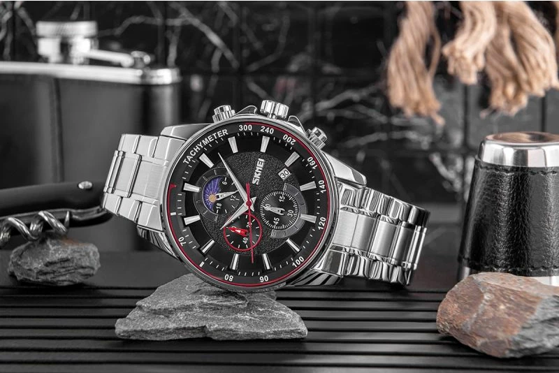 Orë dore për meshkuj Skmei, argjendtë