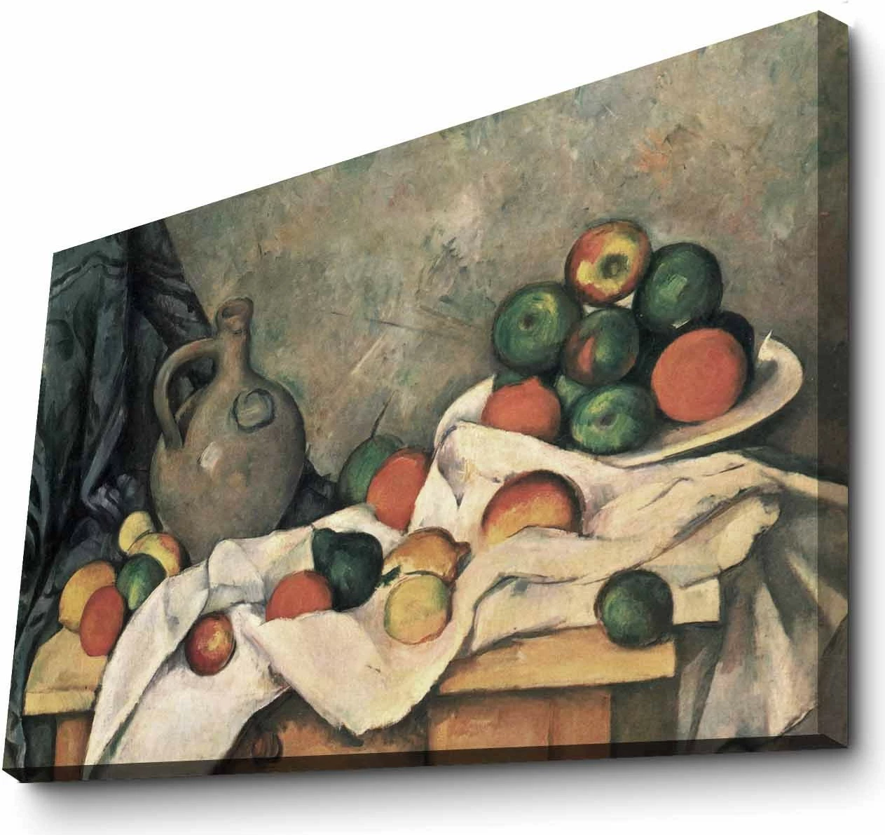 Pikturë dekorative në kanavacë, Rideau, Cruchon et Compotier, shumëngjyrëshe, 70x100cm, kornizë druri