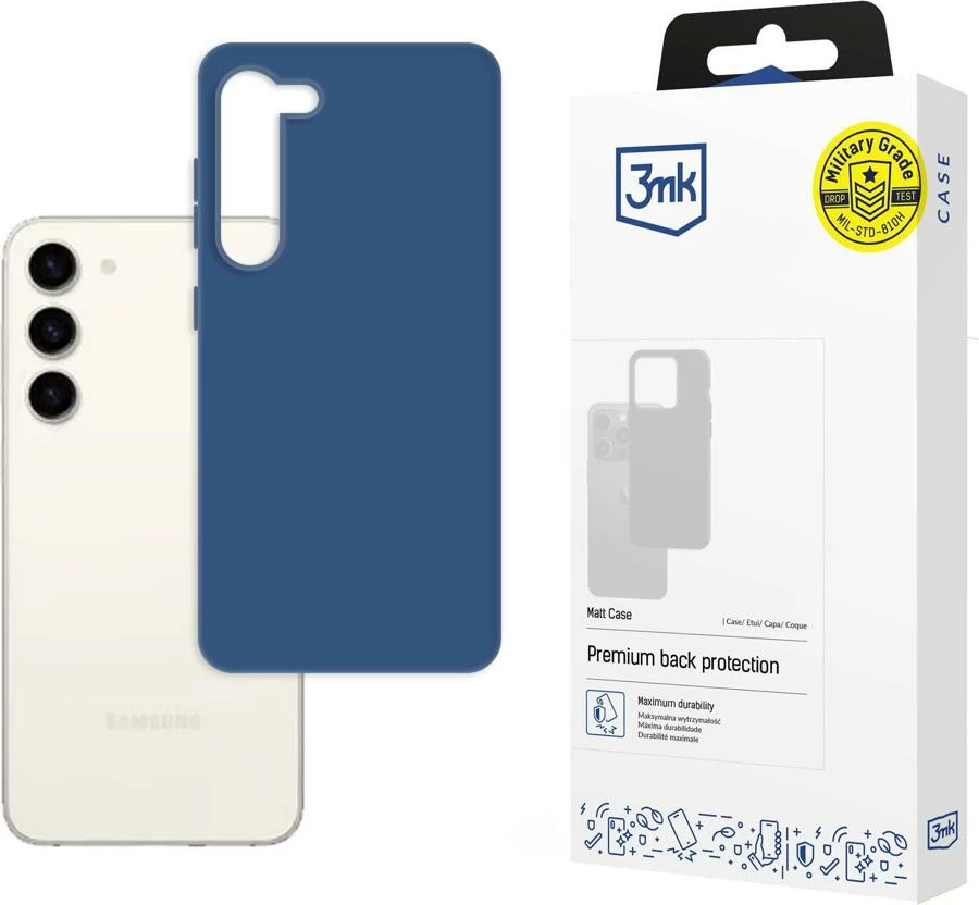 Mbështjellës 3mk Matt Case për Samsung Galaxy S23 Plus, TPU, blueberry, Blu