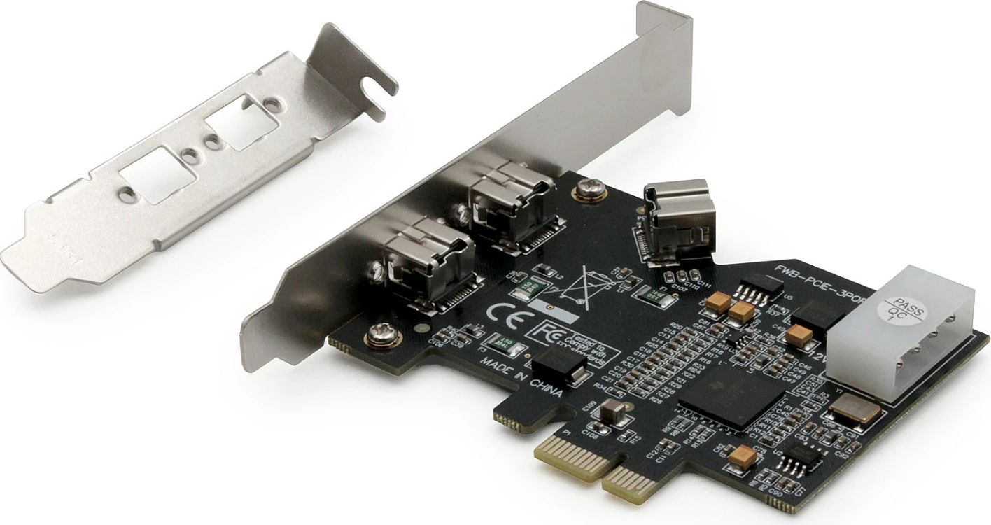 Kartelë PCIe FireWire 800 Digitus XIO2213B, 3 porta IEEE 1394b