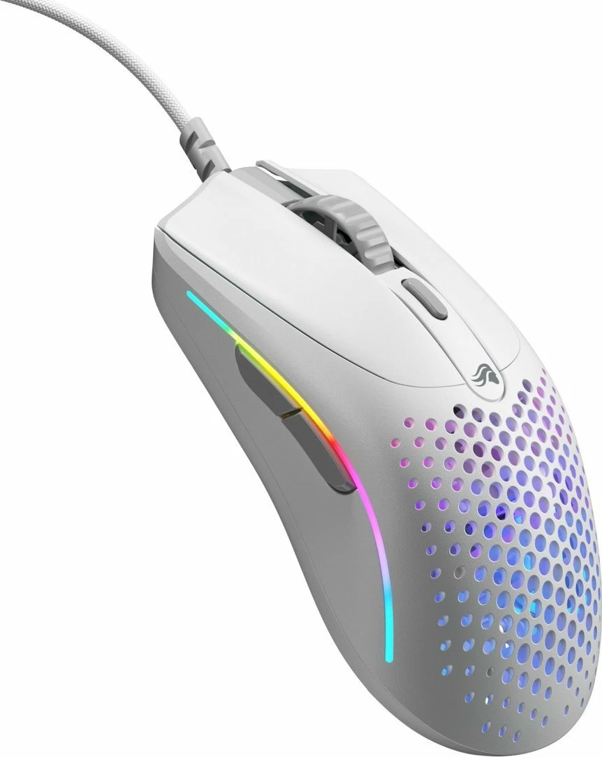 Maus Glorious Model O 2 Mini, 26000 DPI, RGB, USB-A, 49 g, i bardhë