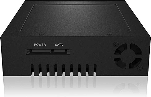Baj hot-swap ICY BOX për HDD/SSD, 5.25", 1x 2.5/3.5" SATA/SAS, me çelës, i zi