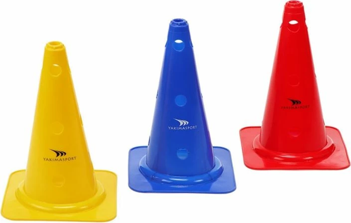 Pajisje stërvitore Yakimasport, kon me vrima, i verdhë