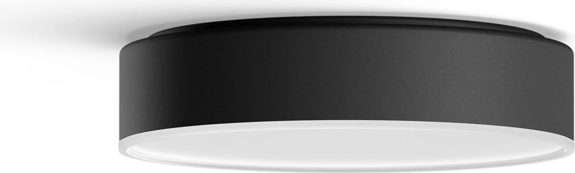 Llambë tavani smart Philips Hue Enrave Small, LED 9.6W, 2200-6500K, Bluetooth/Zigbee, 1220 lm, e zezë