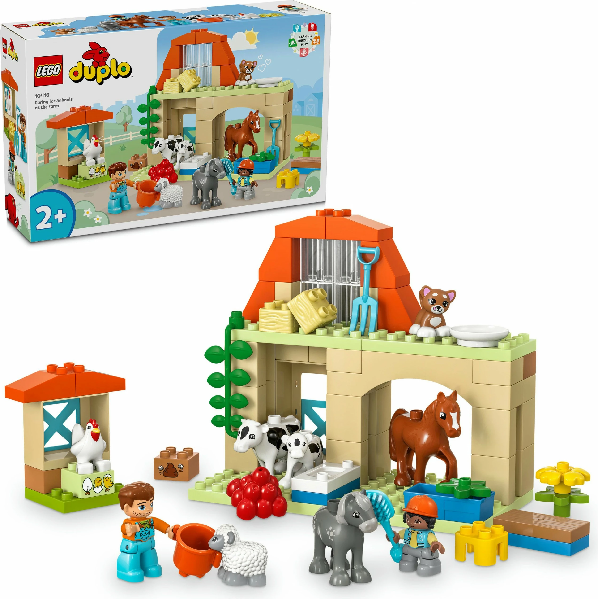 Set ndërtimi LEGO DUPLO 10416, kujdesi për kafshët në fermë, shumëngjyrësh