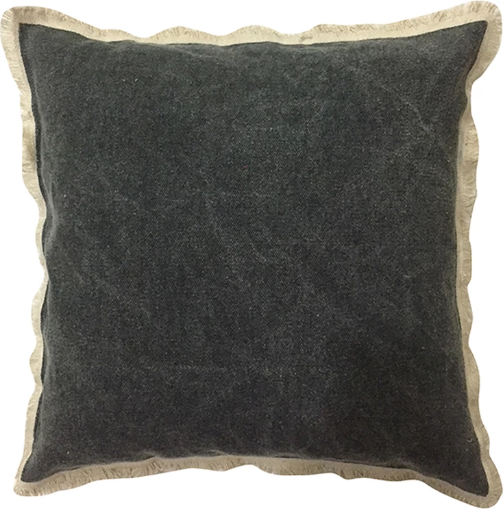 Jastëk dekorativ, material pambuku, ngjyrë ulliri, 45x45cm