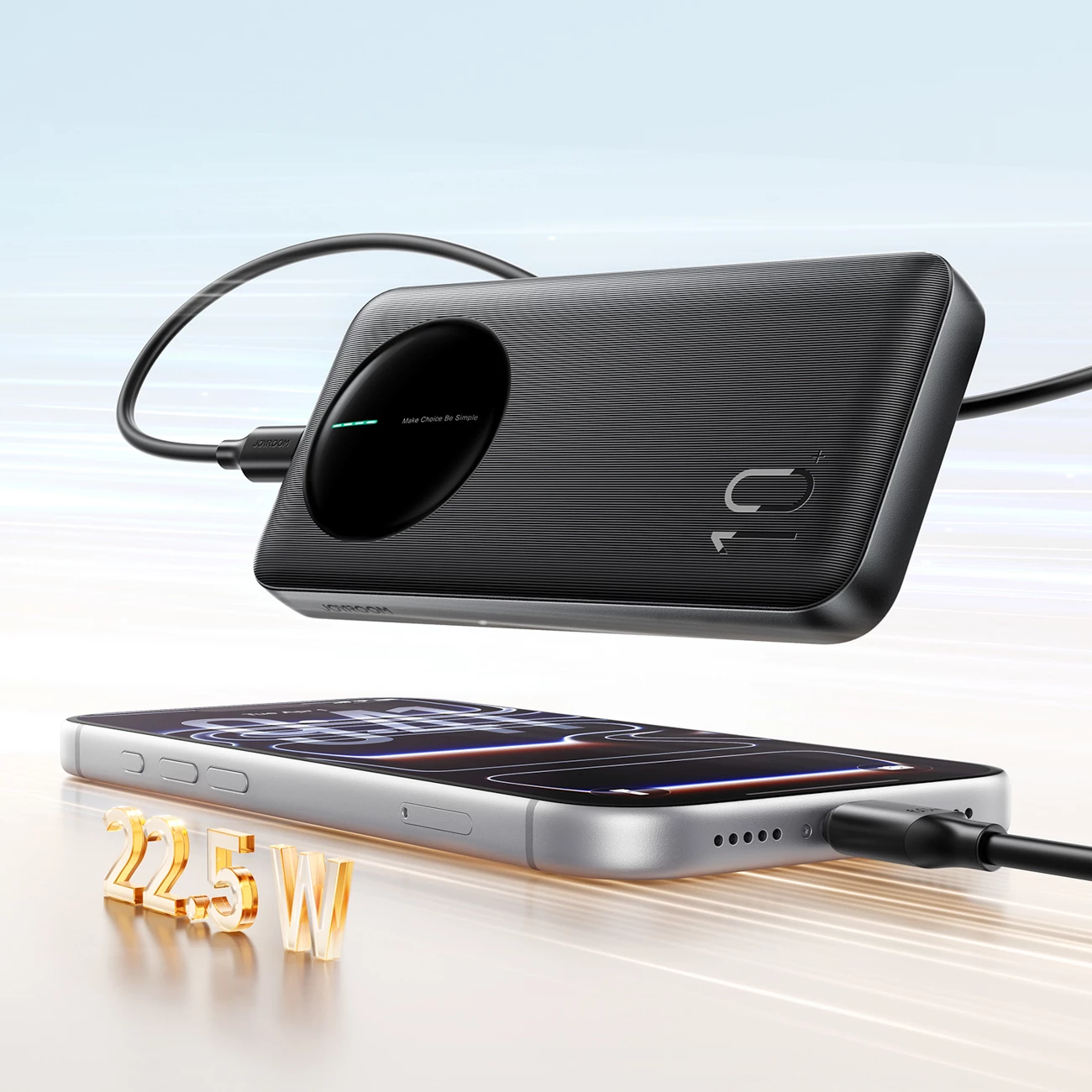 Powerbank Joyroom JR-PBF12 Pro 10000mAh 22.5W 2x USB-A + 1x USB-C me display digjital, i zi