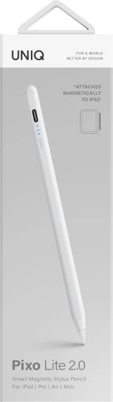 Stylus magnetik UNIQ Pixo Lite 2.0 për iPad, Bardhë