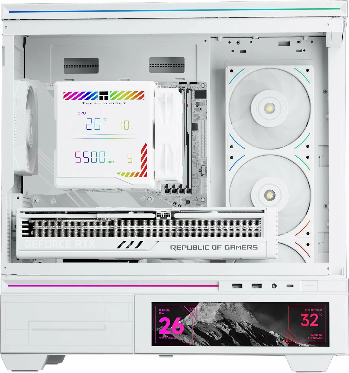 Ftohës CPU Thermalright Peerless Assassin 140 Digital, 2 ventilatorë 120/140mm, LCD, 82 CFM, 29.6 dBA, White