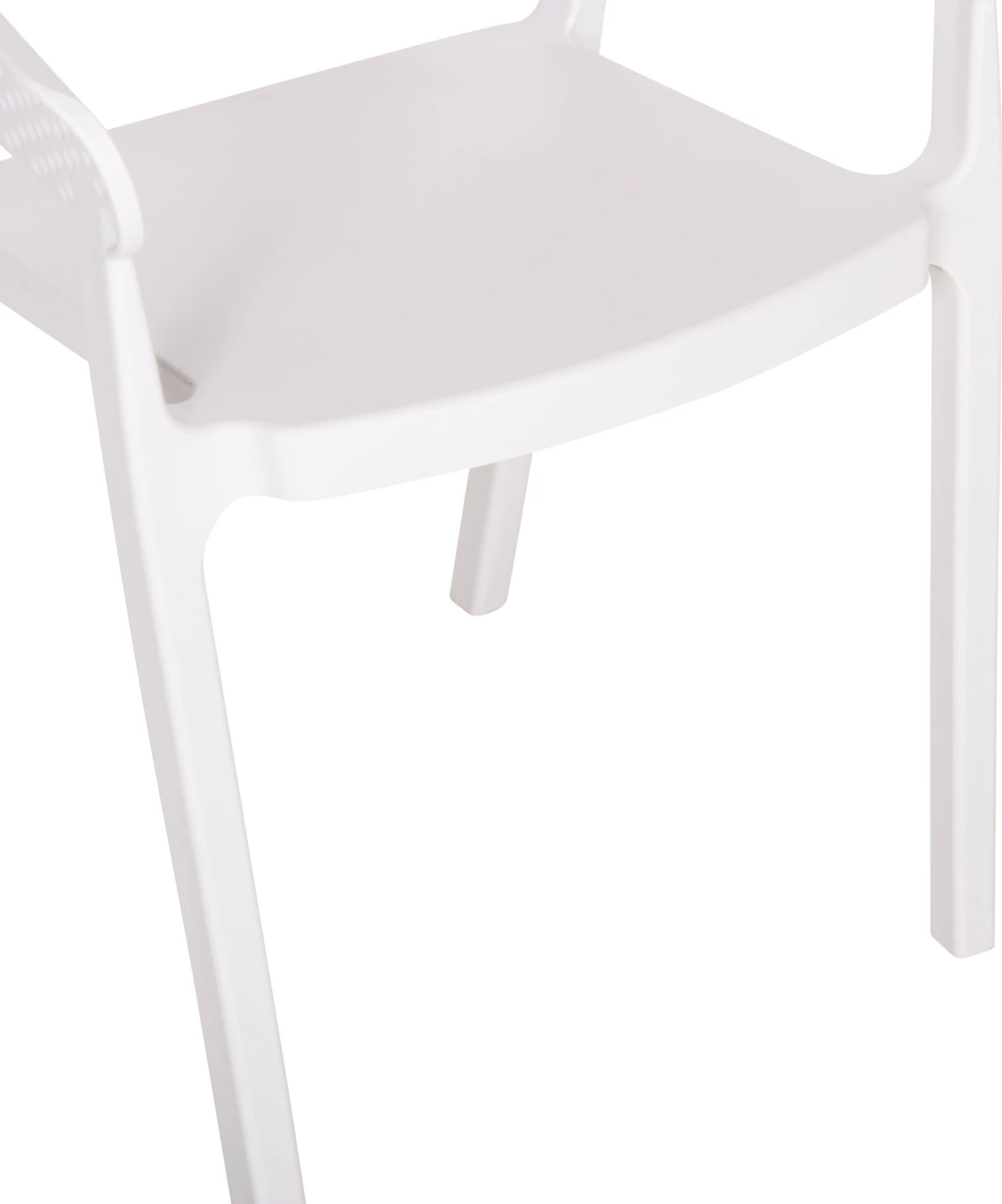 Karrige me krahë polipropileni, e bardhë, model PERFOE FH5941.01, 56x50.5x73cm