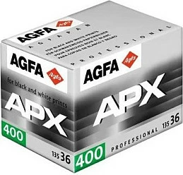 Film fotografik AgfaPhoto APX 400 Professional, 35mm (135) 36 poza, bardh e zi