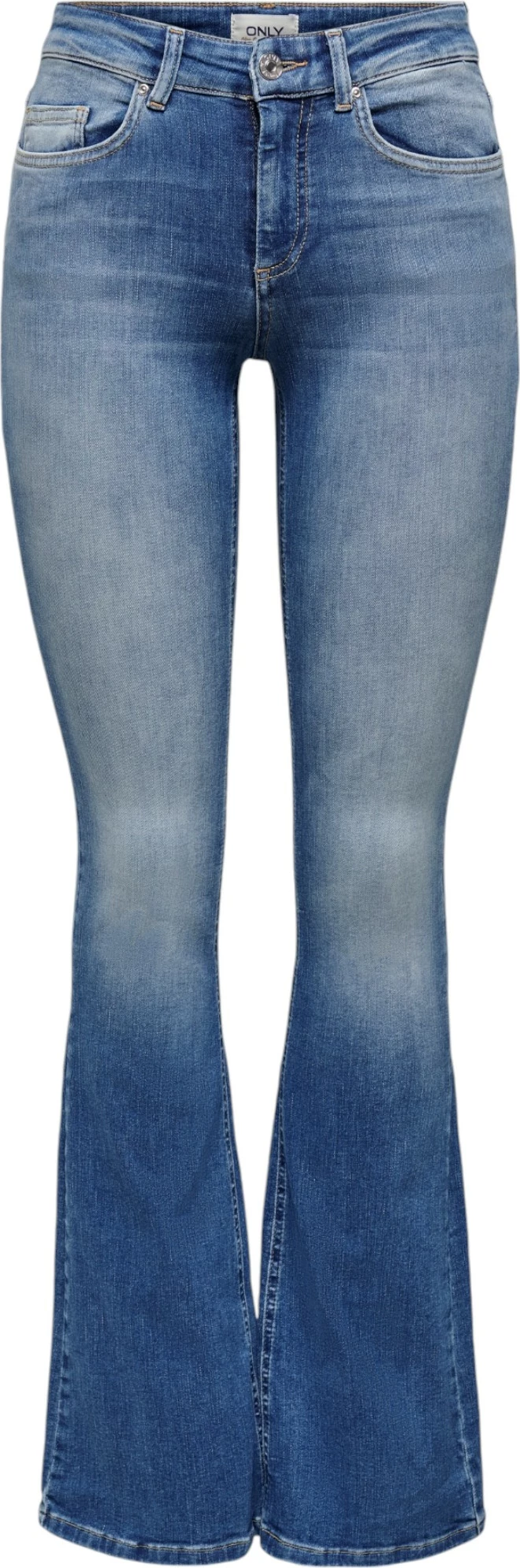 Xhinse flared për femra Only ONLBLUSH LIFE MID FLARED BB REA1319, blu denim [Madhësia: M/32]