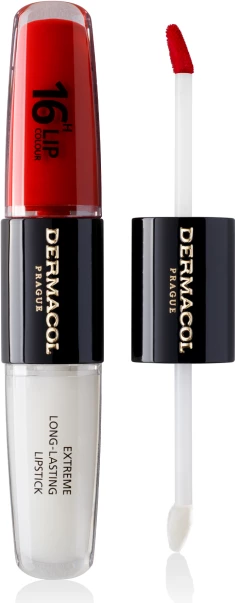 Buzëkuq i lëngshëm Dermacol 16H Longlasting, No.04, 4ml+4ml