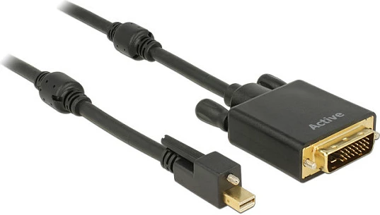 Kabllo adapter DeLOCK 83727 Mini DisplayPort në DVI-D, 3 m, 4K, e zezë