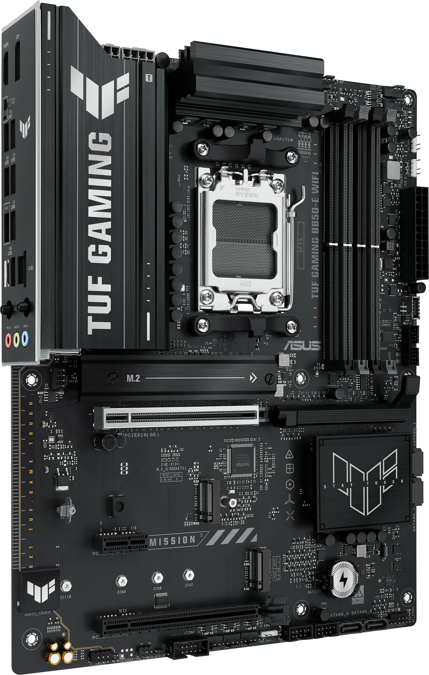 Pllakë amë ASUS TUF GAMING B850-E WIFI, AMD, Socket AM5, DDR5, ATX, e zezë