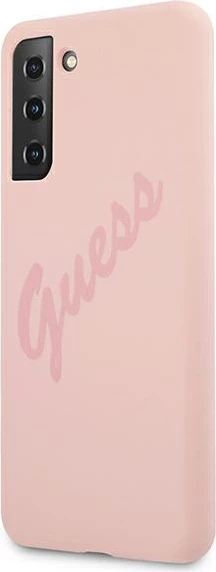 Mbështjellës Guess GUHCS21MLSVSPI për Samsung Galaxy S21+, silikon, rozë