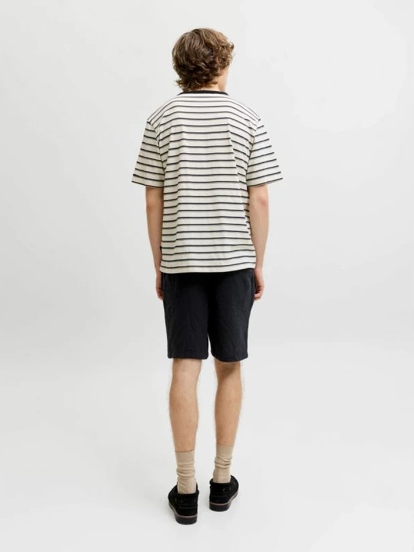 Shorce për meshkuj Jack&Jones JPSTJAIDEN COBA STRIPE JOG SHORTS REG SN 12274413, të zeza [Madhësia: M]