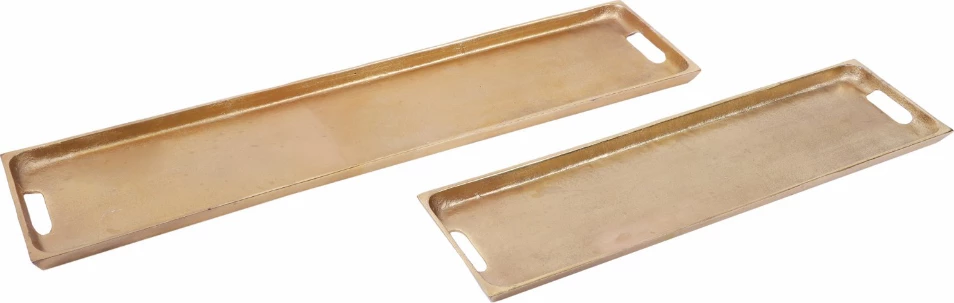 Tabaka dekorative ZADIN, alumin, ngjyrë ari, 78x18x5cm