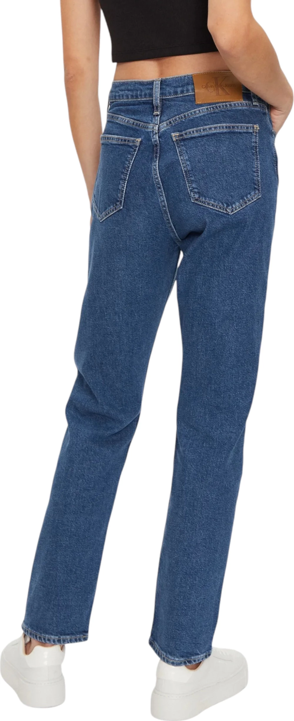 Xhinse për femra Calvin Klein Jeans Authentic Slim Strai J20J224006, blu denim [Madhësia: W26 L34]