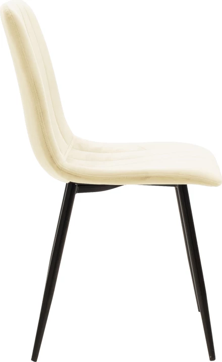 Tavolinë me karrige Natali-Noor, set 5 copë, MDF e bardhë, karrige me material bezhë, 120x80x76cm