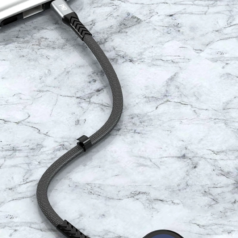 Kabllo Dudao L10P, USB-C në Lightning, 0.23m, PD 20W, e zezë