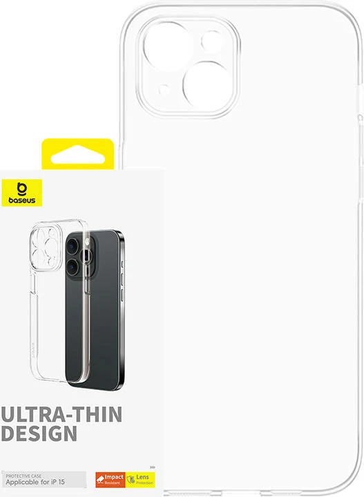 Mbështjellës Baseus OS-Lucent Series për iPhone 15, transparent