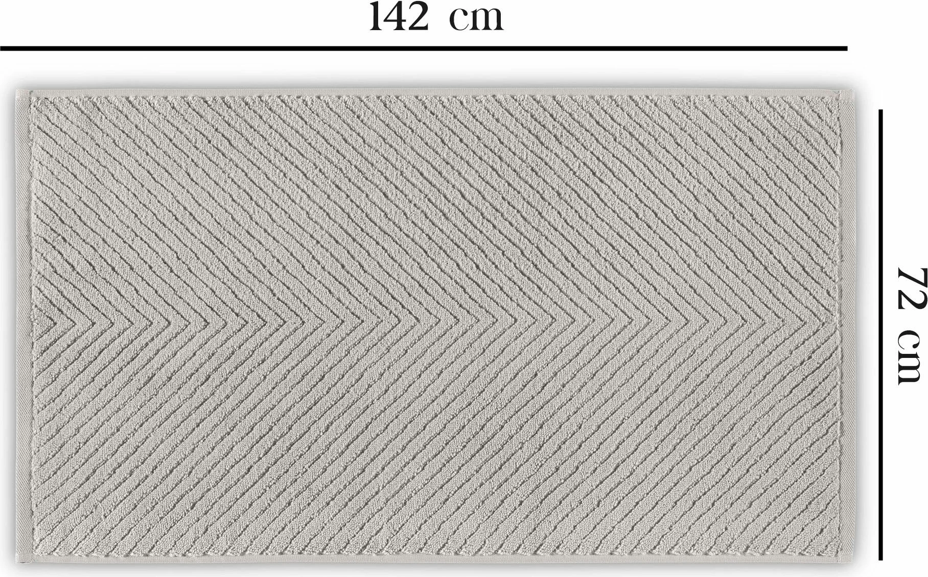 Peshqir banje Mijölnir, model Chevron, ngjyrë gri e çelët