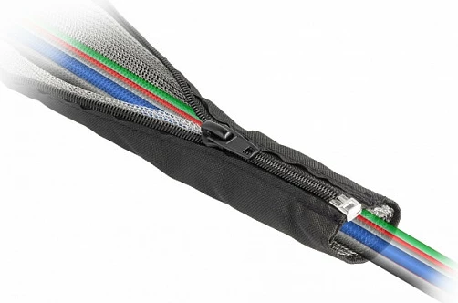 Tub mbrojtës EMI/EMV me zinxhir DeLOCK, 1 m, Ø 30 mm, rezistent ndaj nxehtësisë, i zi