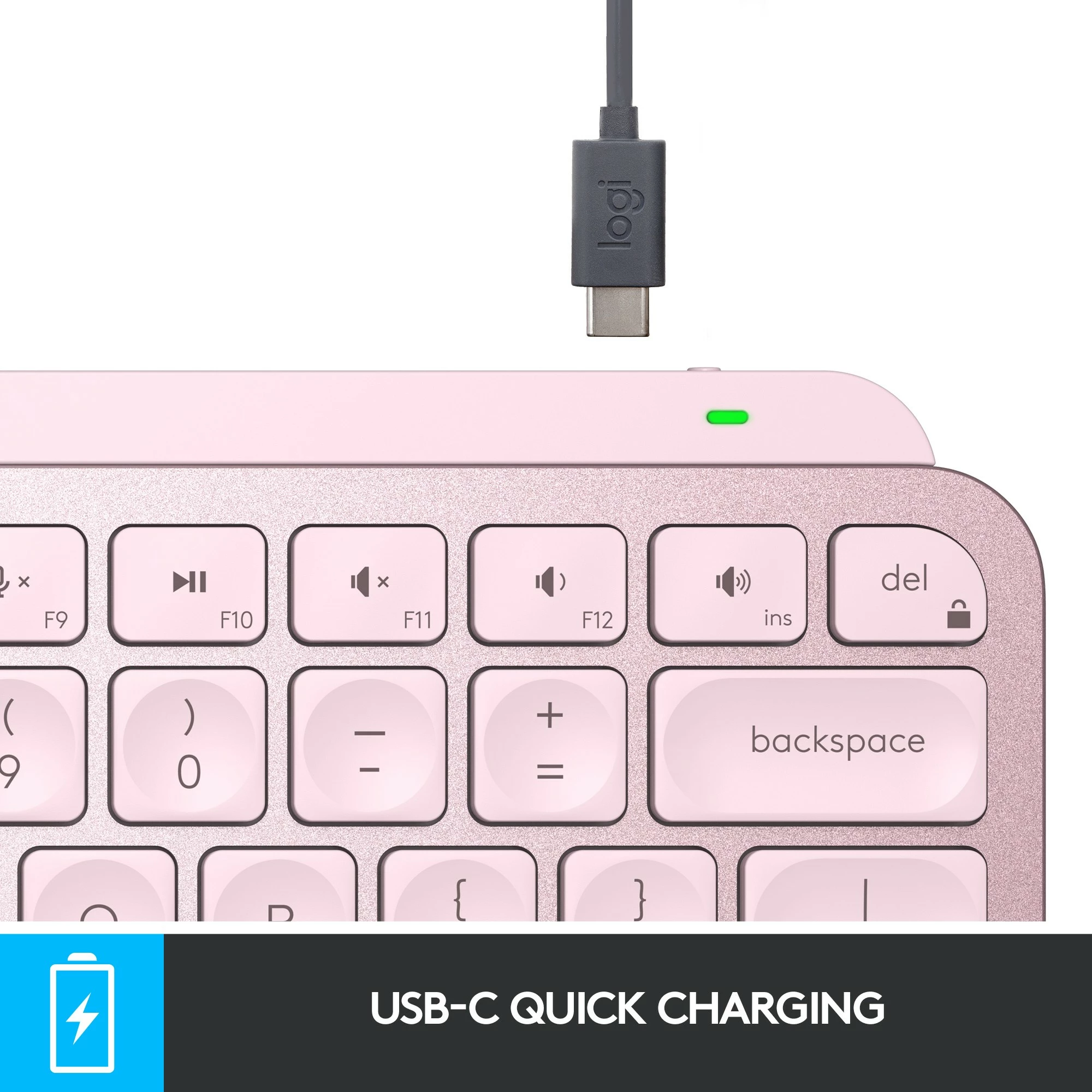 Tastierë Logitech MX Keys Mini, Wireless, LED, Pink
