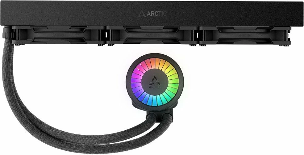 Sistem ftohjeje me ujë AIO Arctic Liquid Freezer III Pro 420 A-RGB, radiator 420 mm, 3x140 mm PWM, AM4/AM5 & LGA1700/1851, e zezë