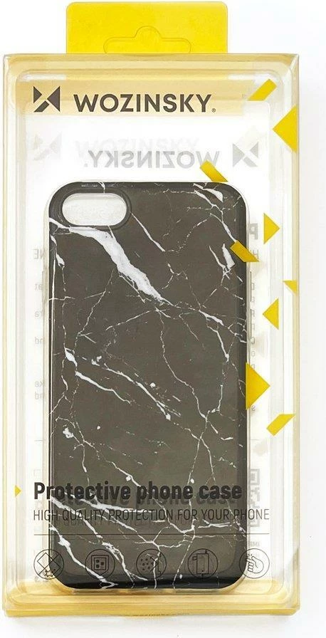 Mbështjellës Wozinsky Marble për iPhone 13 Pro Max, TPU, i zi