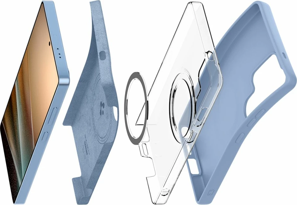 Mbështjellës Spigen Silicone Fit Mag për Samsung Galaxy S25 Ultra, Kaltër