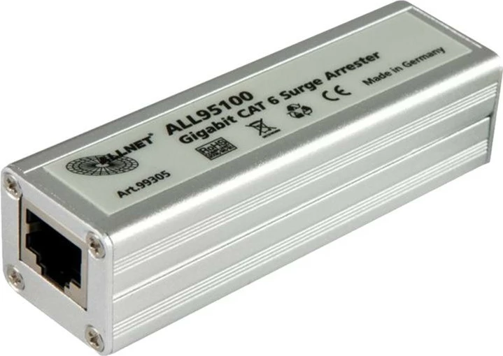 Mbrojtës rrufe ALLNET ALL95100, Cat 6, i brendshëm