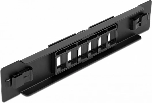 Patch panel DeLOCK 10" Keystone, 6 port, 1U, tool-free, i zi