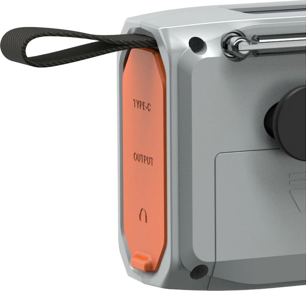 Radio portative Marmitek RESQ 100, DAB/DAB+ FM, Bluetooth 5.3, bateri 4500 mAh, gri e çelët