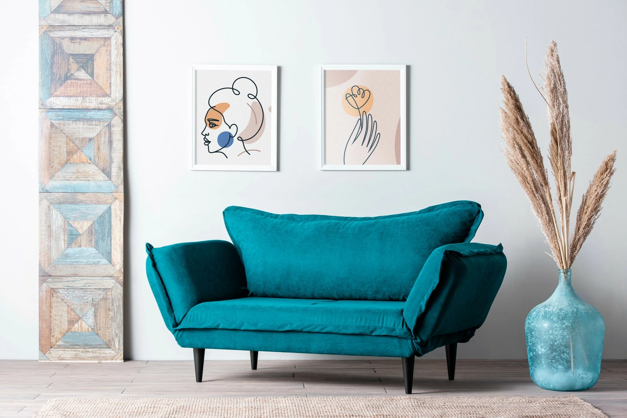 Divan-krevat 2 vendësh, Atelier del Sofa, Vino Daybed, ngjyrë petrol green, GR124\01