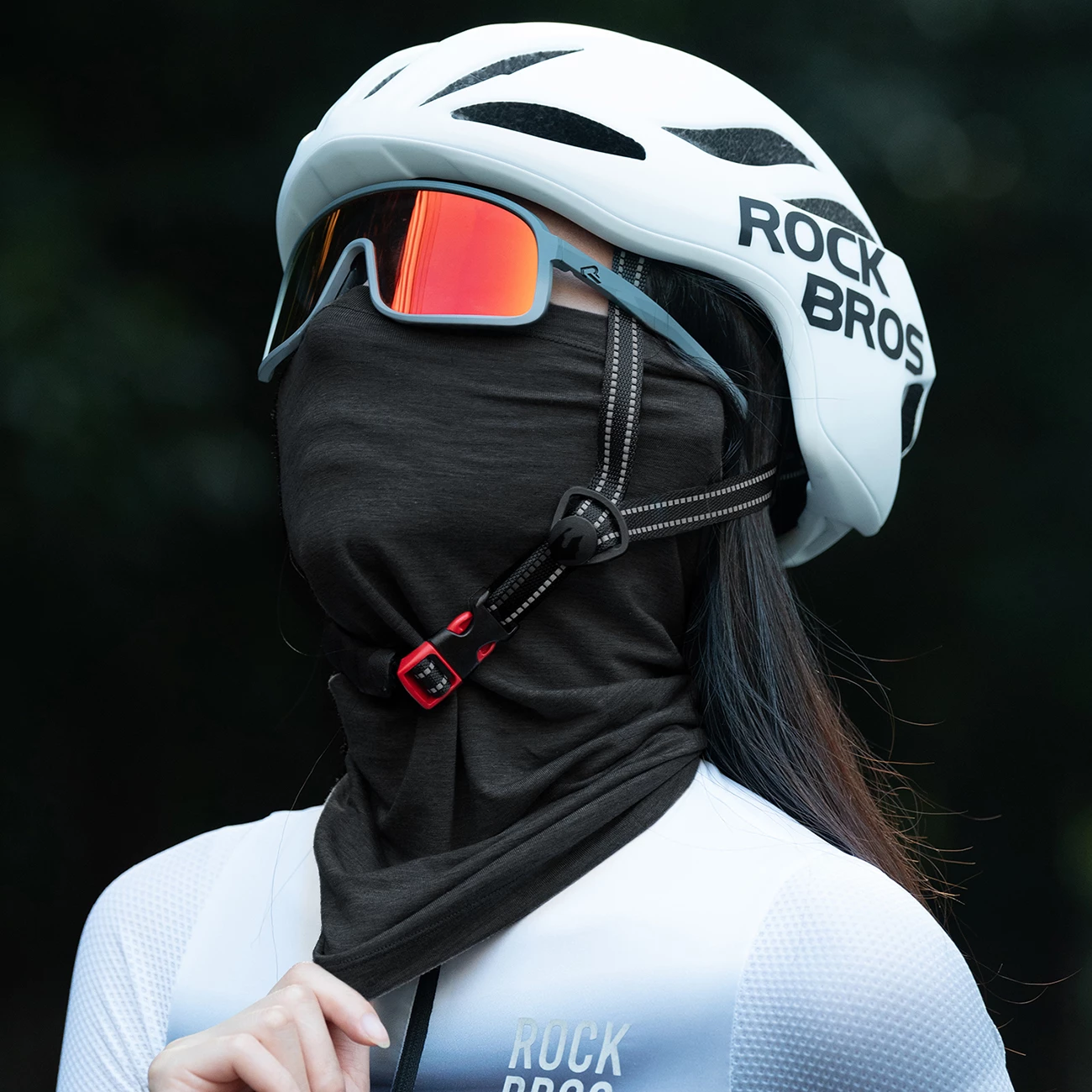 Shami termike për qafë Rockbros YDWB005, tencel + lesh, madhësi universale, e zezë